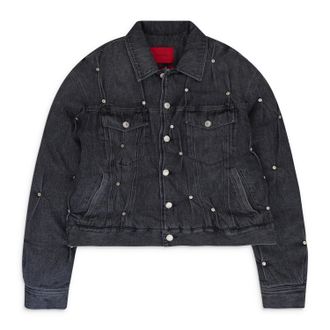 Kusikohc PADDED MULTI RIVET DENIM JACKET