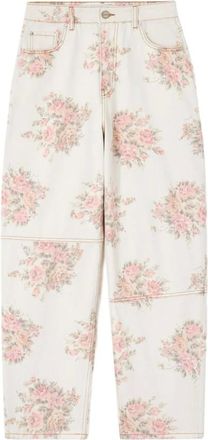 Ganni Jeans, Dames, Beige, W26, Loose-fit Jeans