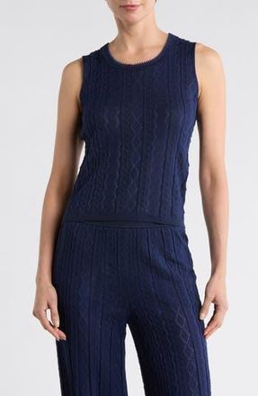 M Missoni Canotta Sleeveless Crop Sweater in Navy Tones at Nordstrom Rack, Size Medium