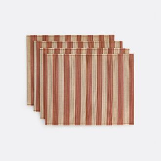La Redoute Interieurs Set van 4 bamboe placemats, gestreept, Paol