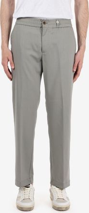 Myths Pantaloni in fresco lana verde salvia