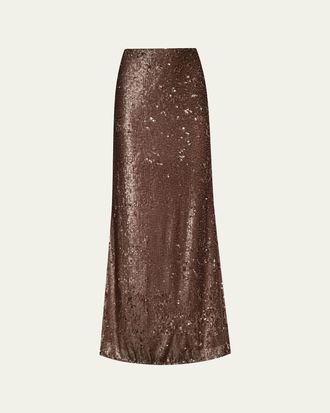 L'agence Zeta Sequined Maxi Skirt
