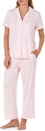 Kate Spade New York print crop pajamas in Pink/white at Nordstrom, Size X-Large