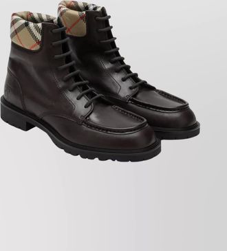 Burberry leather ankle boots round toe