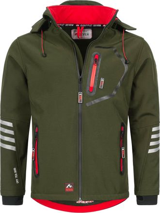 Arctic Seven Softshell Jas voor heren Overgangsjas - Olijfrood