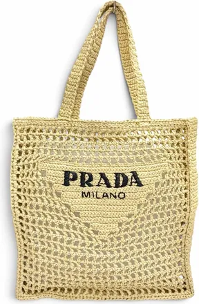 Prada Raffia Tote Bag (Pre-Owned)