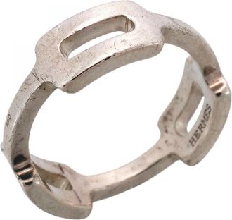 Herm&egrave;s Silver 925 Band Ring (Pre-Owned)