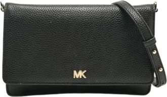 Michael Kors Pre-owned Cross Body Bags, female, Black, Size: ONE SIZE Pre-owned Mott Wallet on Strap