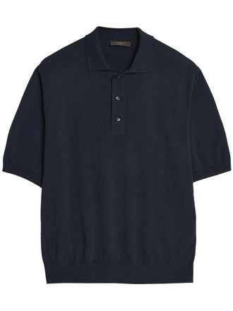 Zanone Blue Relaxed Fit Lightweight Polo Shirt