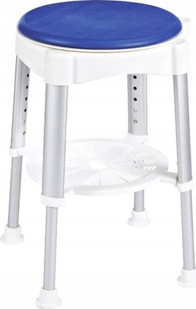 Maximex Maximex Taburete Ajustable Giratorio Azul Para Ba&ntilde;o