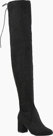 XY London Womens XY London Womens/Ladies Pixie Block Heel Thigh-High Boots - Black - Size: 6