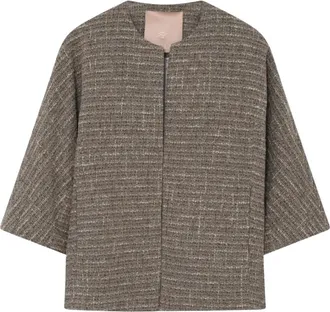 Gustav Dames, Jassen, Beige, Maat: XL Tweed