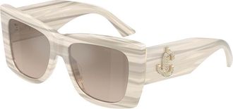 Jimmy Choo London JC5036B 50656I Womens Sunglasses White Size 54
