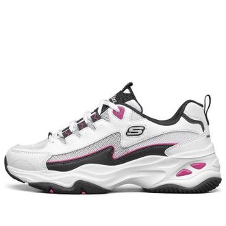 Skechers (WMNS) Skechers DLites 4.0 low running Shoes GS White/Black/Pink 896024-WBK