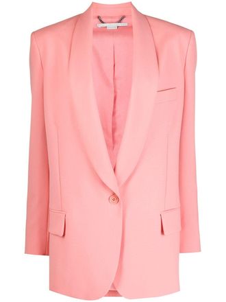 Stella McCartney Allison tailored jacket - women - Cotton/Viscose/Wool - 36 - Pink