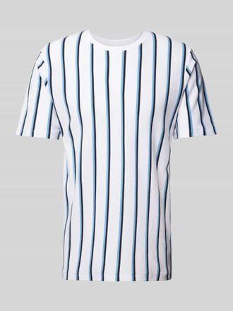 Lindbergh Lindbergh T-Shirt mit Streifenmuster in Weiss, Gr&ouml;&szlig;e XXL