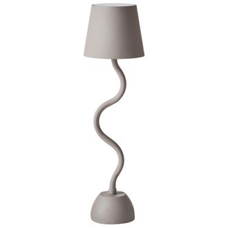 Beliani L&aacute;mpara De Mesa Moderna De Hierro Aluminio Con Interruptor T&aacute;ctil Cable Usb De Carga Inal&aacute;mbrica Para Interior Y Exterior Beige Vouga