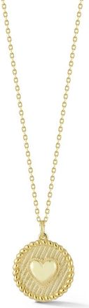 Sphera Milano Heart Medallion Pendant Necklace in Gold at Nordstrom Rack