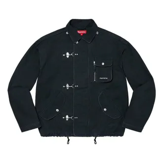 SUPREME Canvas Clip Jacket Black White SUP-SS23-062