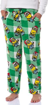 Intimo Despicable Me Minions Mens Christmas Santa Adult Sleep Lounge Pajama Pants, Santa Minions, XXL
