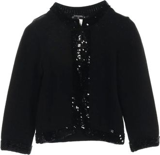 Chanel Cardigan con paillettes 1986-1988 - Nero