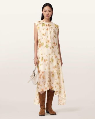 AllSaints Tanner Floral Midi Dress