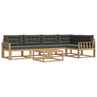 vidaXL Conjunto De Sof&aacute;s De Exterior 6 Pcs Blanco Y Antracita Vidaxl