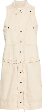 Isabel Marant Ines sleeveless denim dress - women - Cotton - 42 - Neutrals