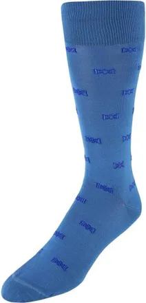 Trafalgar Store Dapper Bow Tie Novelty Mid Calf Mercerized Cotton Socks in Light Blue at Nordstrom