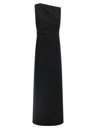 Max Mara Black Triacetate Long Womens Dress