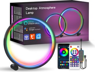 OEM L&aacute;mpara De Escritorio, Luz Anular, Control Wifi, Sincronizaci&oacute;n De M&uacute;sica, Uso Para Entretenimiento