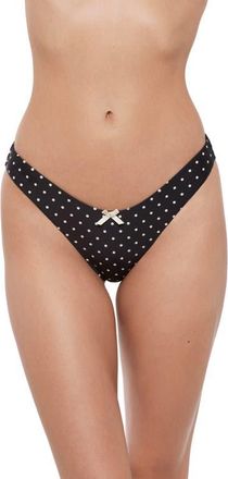 Steve Madden Scoop Front Hipster Bikini Bottoms in Raven Black at Nordstrom, Size X-Large