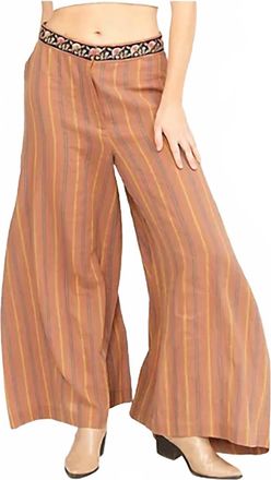 Aratta Womens Mariah Pants In Brown Stripe