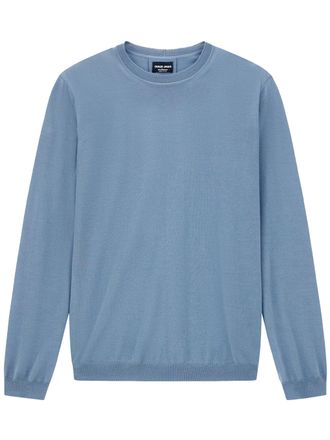 Giorgio Armani Lightweight Minimalist Crew Neck Pullover Sweater