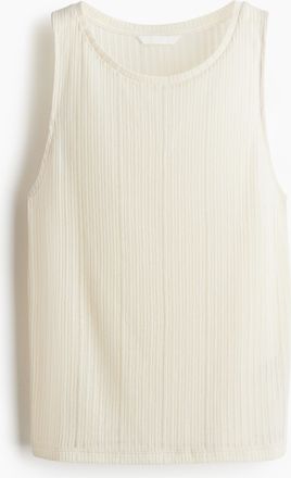 H&M Tanktop in Rippstrick - Beige