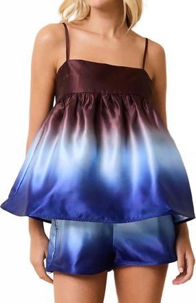 Solid & Striped Yarden Pull-On Top In Ombre Twilight And Raisin