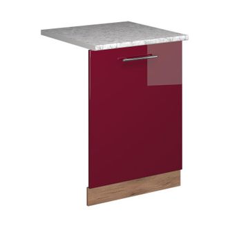 Vicco Panel Frontal Del Lavavajillas Fame-line, Rojo Burdeos Alto Brillo, 60 Cm, Et M&aacute;rmol Vicco