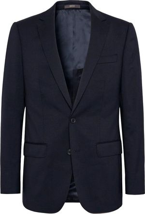 Boggi Milano Jassen, Heren, Blauw, XS, Wol, Stretch Wool Blazer