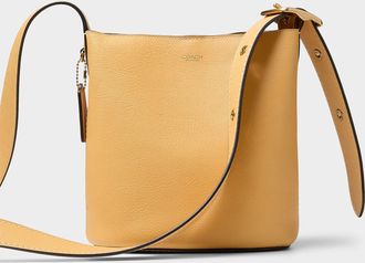 Coach Womens Bleeker yellow leather bucket bag