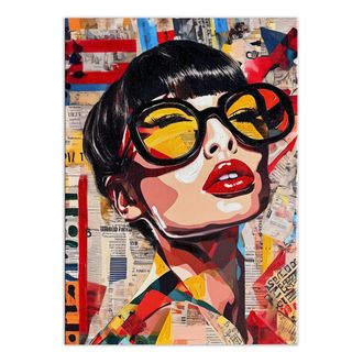 Arte Dal Mondo Adm - Print Face of Woman Pop Art 3