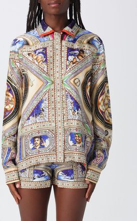 Casablanca Camicia in seta a maniche lunghe con stampa grafica