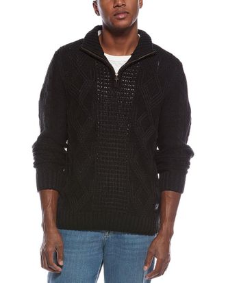 Weatherproof Vintage Cable 1/4-Zip Mock Neck Sweater