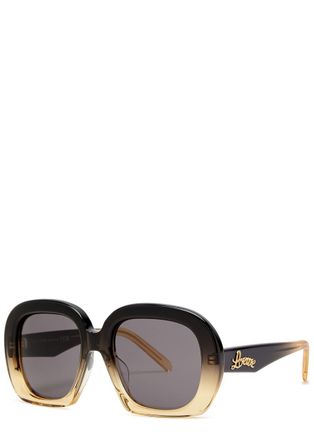 Loewe Oversized Round-frame Sunglasses, Brown, Two-tone Design, Loewe Round Frame Sunglasses, 100% UV Protection - One Size