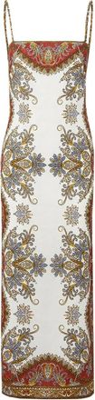 Veronica Beard Petra midi-jurk met paisley-print - Beige