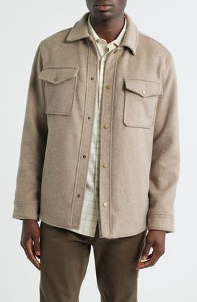 Nordstrom Wool Blend Shirt Jacket in Oatmeal Heather at Nordstrom Rack, Size Xx-Large
