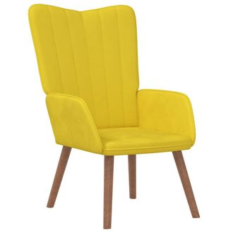vidaXL Poltrona Relax Giallo Senape In Velluto - Vidaxl