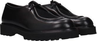 Max Mara Womens Black Leather Oxfords And Derbies Shoe