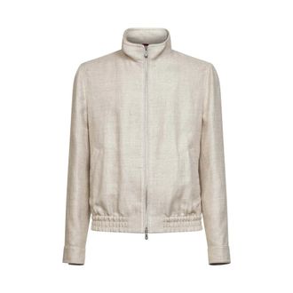Brunello Cucinelli Bomber Jackets, male, Beige, 3XL, Brunello Cucinelli Coats Rope