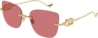 Valentino Vg 0033S Zonnebril - Dames - Zonnebrillen - Geel - ONE Size - Accessoires