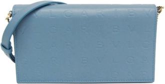 Bulgari Pre-owned Cross Body Bags, female, Blue, Size: ONE SIZE Pre-owned Leather Crossbody Bag